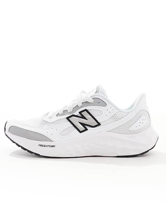 Asos New Balance Arishi Running Trainers In White And Silver