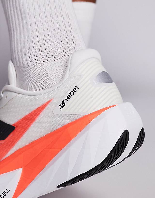 Asos New Balance Fuelcell Rebel V5 Running Trainers In Bright Red And White