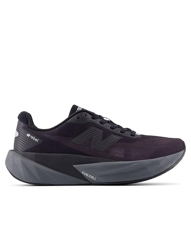 asos New Balance fuelcell rebel v5 women's trainers in black