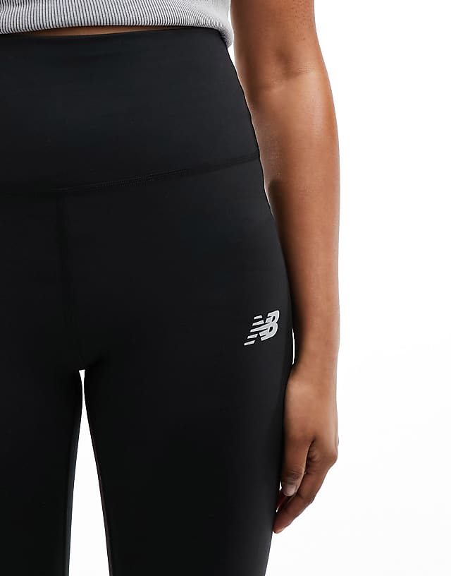 Asos New Balance Harmony 27 Inch High Rise Leggings In Black