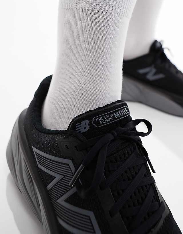 Asos New Balance More Running Trainers In Black And White