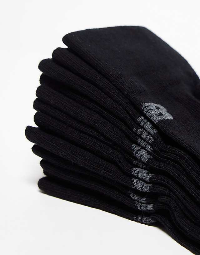 Asos New Balance Performance Ankle Sock 6 Pack In Black