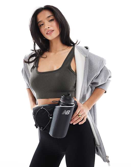 Asos New Balance Performance Bottle Waist Belt In Black