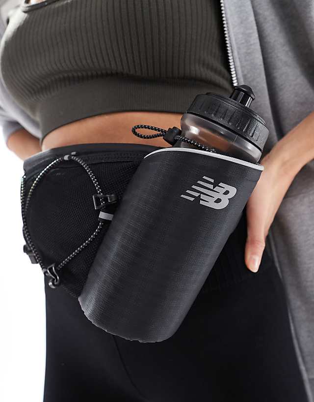 Asos New Balance Performance Bottle Waist Belt In Black