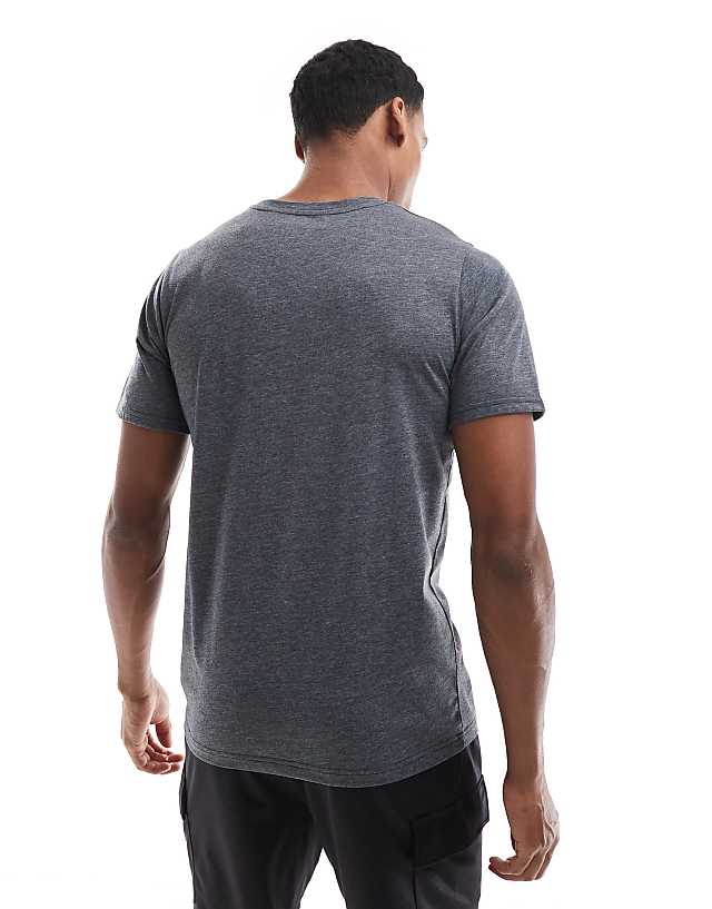 Asos New Balance Sport Essentials Heathertech T-Shirt In Navy