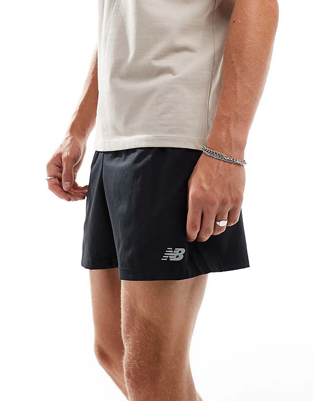 Asos New Balance Sport Essentials Lined Short 5" In Black