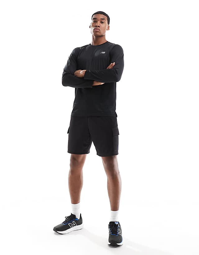 Asos New Balance Sport Essentials Long Sleeve In Black