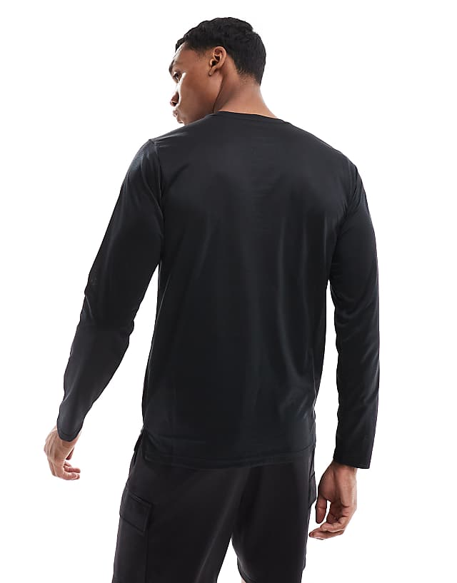 Asos New Balance Sport Essentials Long Sleeve In Black