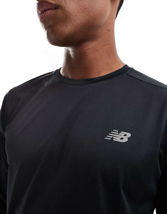 Asos New Balance Sport Essentials Long Sleeve In Black