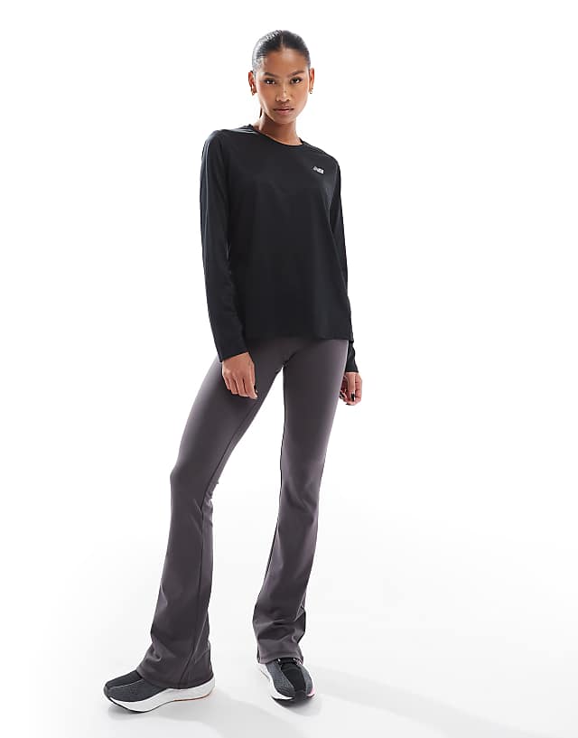 Asos New Balance Sport Essentials Long Sleeve T-shirt In Black