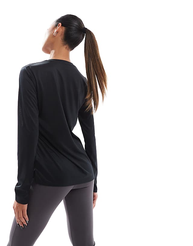 Asos New Balance Sport Essentials Long Sleeve T-shirt In Black