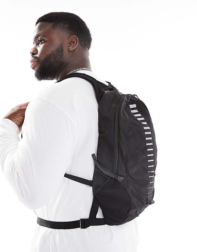 asos Nike commuter backpack 15 l in black and silver