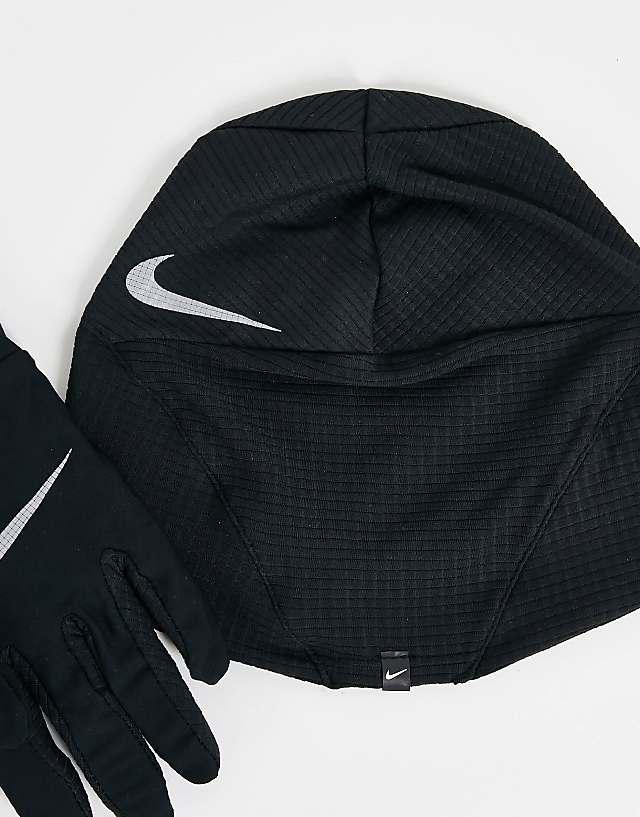 Asos Nike Essential Hat And Glove Set Hat And Gloves Set In Black