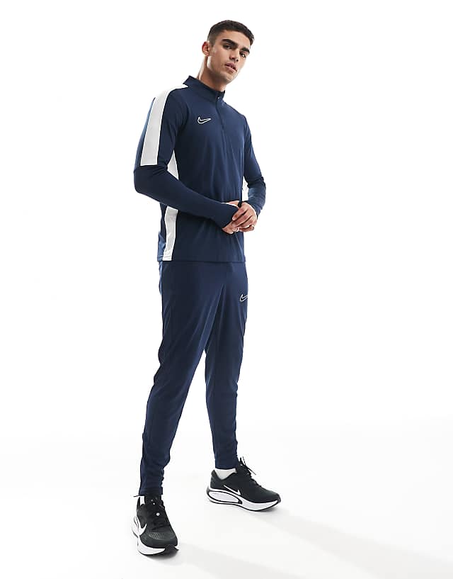 Asos Nike Football Academy 23 1/4 Zip Sweatshirt In Navy