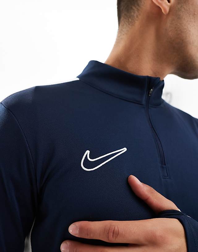 Asos Nike Football Academy 23 1/4 Zip Sweatshirt In Navy