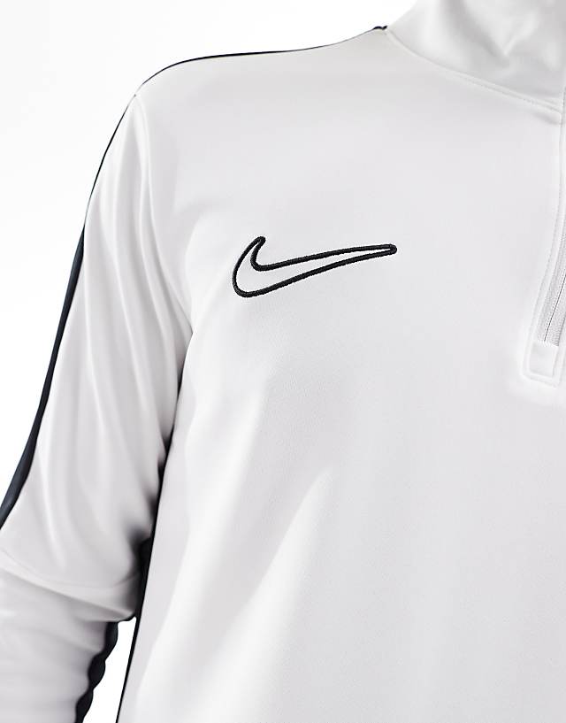 Asos Nike Football Academy 23 1/4 Zip Sweatshirt In White