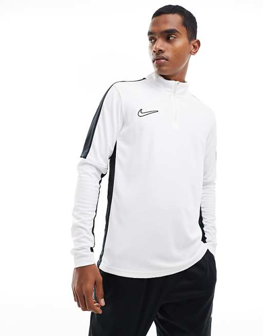 asos Nike Football Academy 23 1/4 zip sweatshirt in white