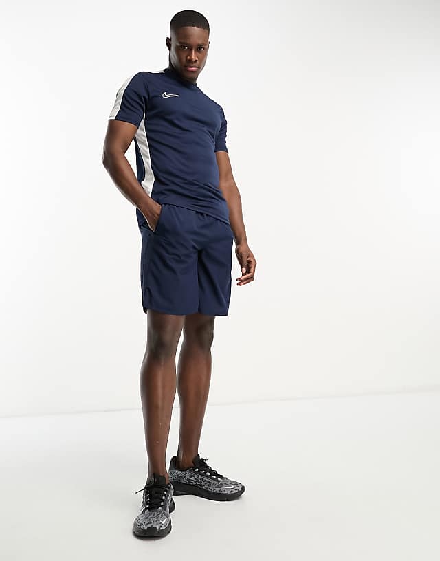 Asos Nike Football Academy Dri-FIT Panelled T-shirt In Navy