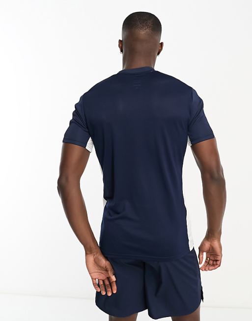 Asos Nike Football Academy Dri-FIT Panelled T-shirt In Navy
