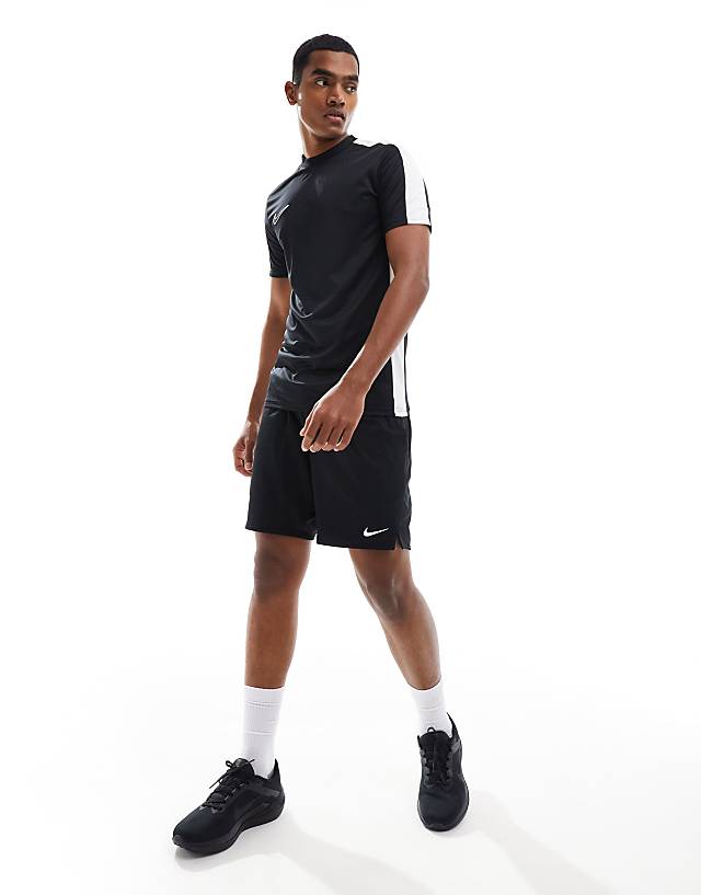 Asos Nike Football Academy Dri-FIT Panelled T-shirt In Black