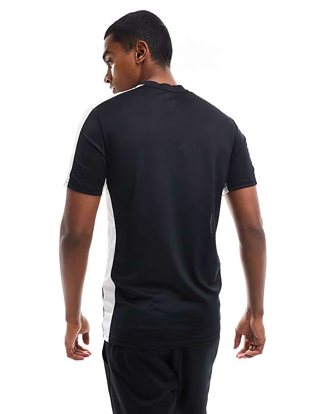 Asos Nike Football Academy Dri-FIT Panelled T-shirt In Black