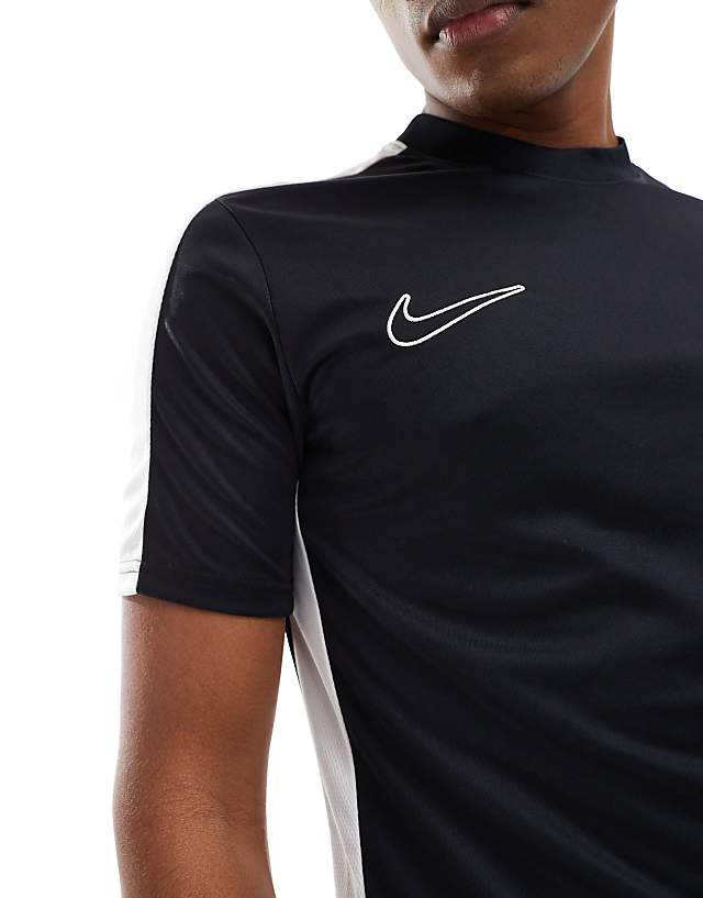 Asos Nike Football Academy Dri-FIT Panelled T-shirt In Black
