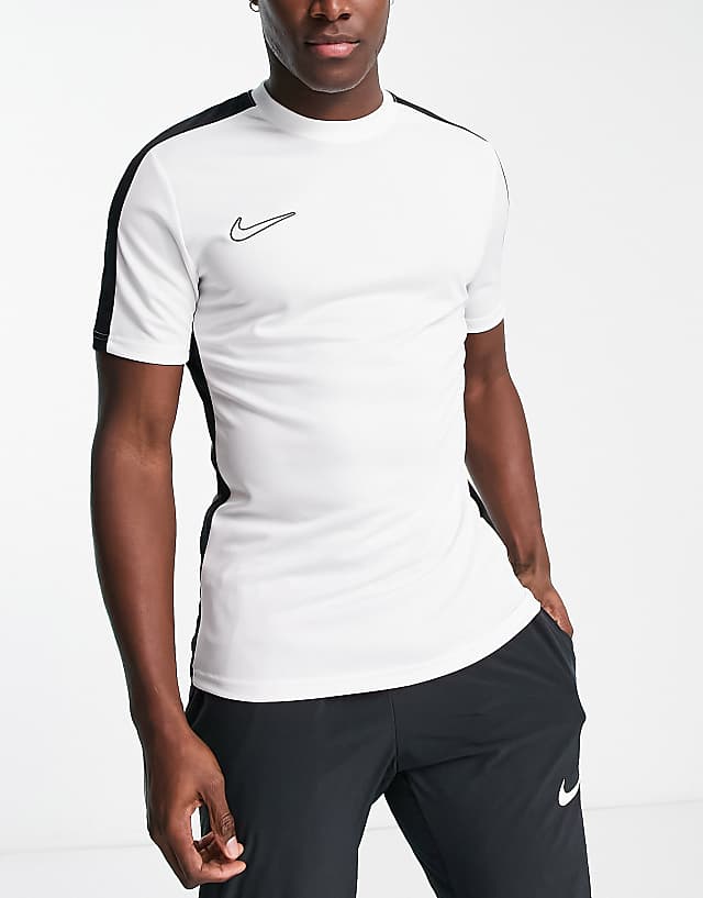 Asos Nike Football Academy Dri-FIT Panelled T-shirt In White