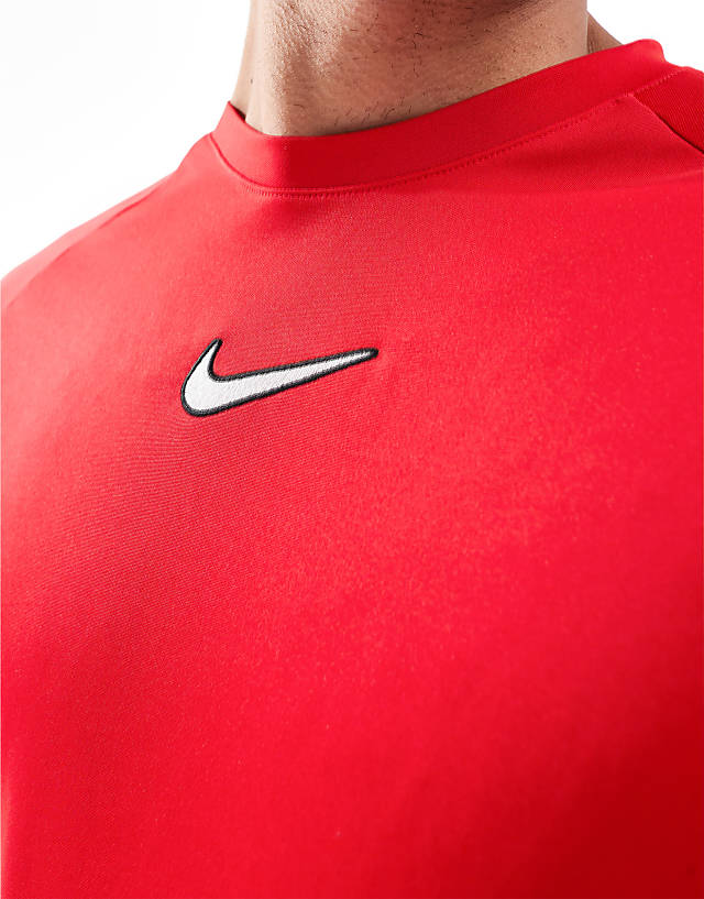 Asos Nike Football Academy Short Sleeve Shirt In Red