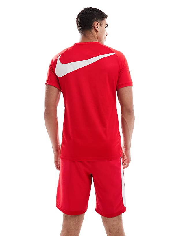 Asos Nike Football Academy Short Sleeve Shirt In Red