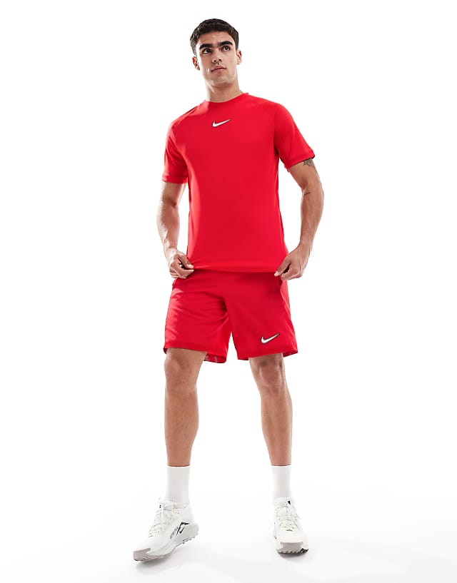 Asos Nike Football Academy Short Sleeve Shirt In Red