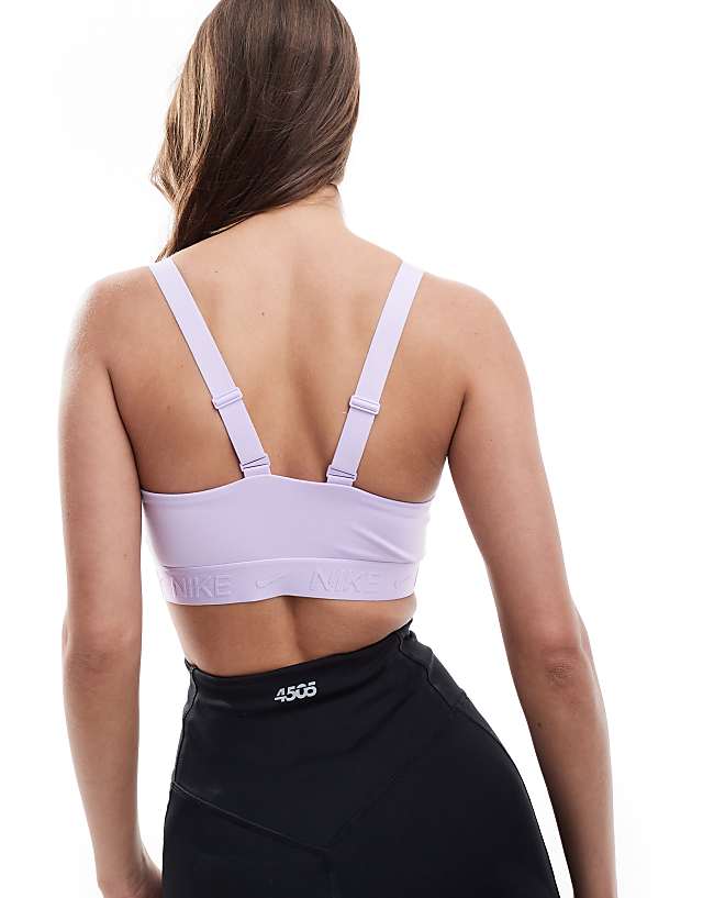 Asos Nike Indy Training Dri-FIT Medium Support Bra In Purple