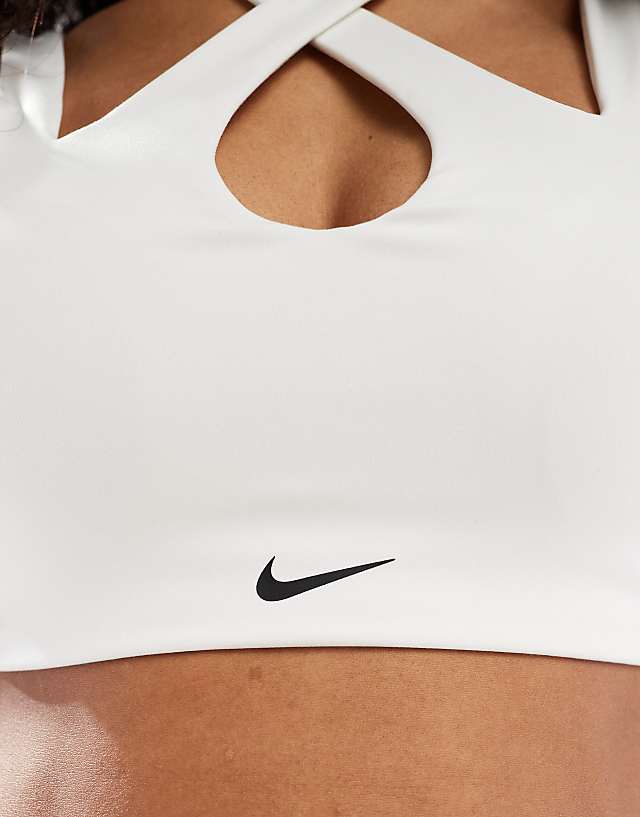 Asos Nike Indy Training Freestyle Light Support Sports Bra In White