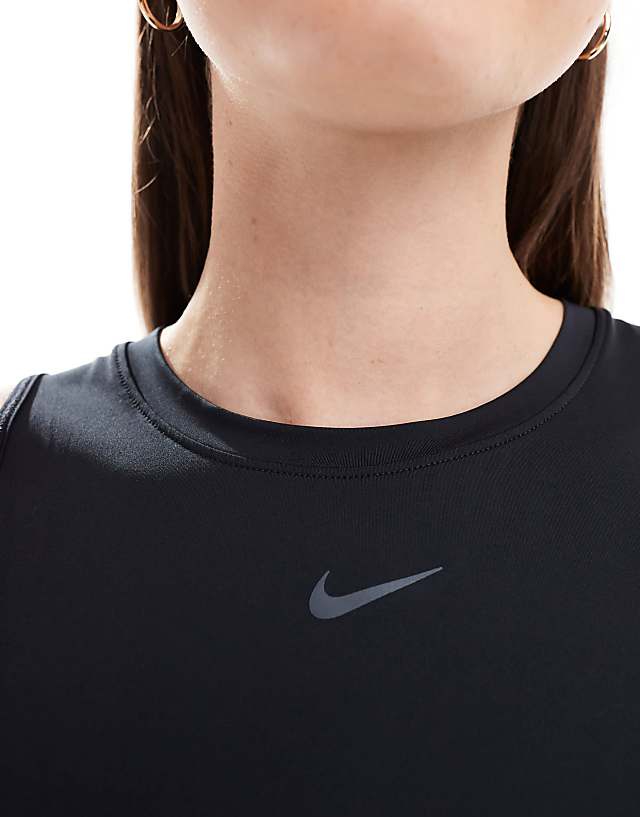 Asos Nike One Training Dri-FIT Classic Cropped Tank Top In Black