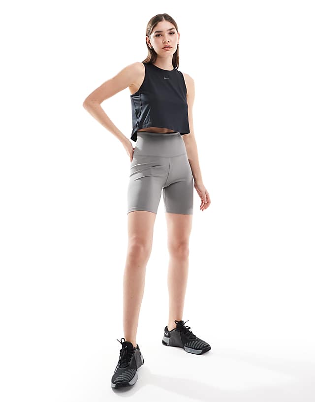 Asos Nike One Training Dri-FIT Classic Cropped Tank Top In Black