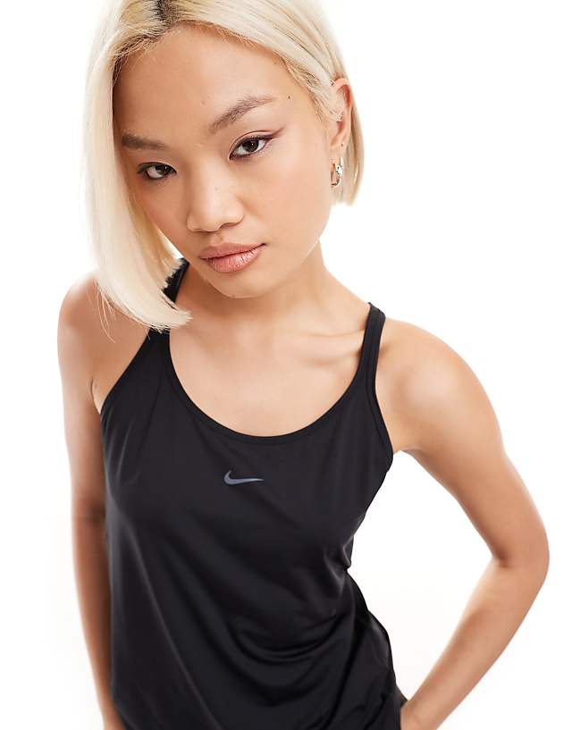 Asos Nike One Training Dri-Fit Classic Strappy Tank Top In Black