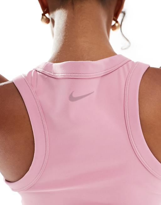 Asos Nike One Training Dri-FIT Cropped Vest In Pink