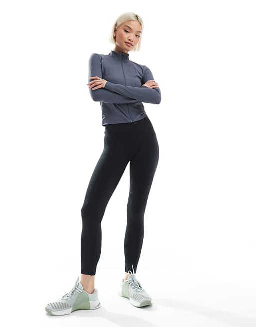 asos Nike One Training Dri-Fit high rise 7/8 leggings in black