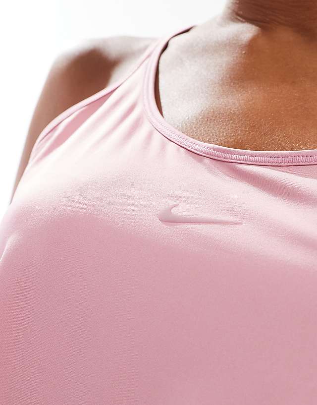 Asos Nike One Training Dri-FIT Strappy Vest In Pink