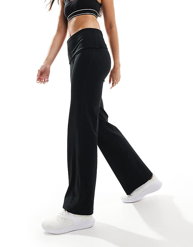 Asos Nike One Training High Waisted Foldover Trousers In Black