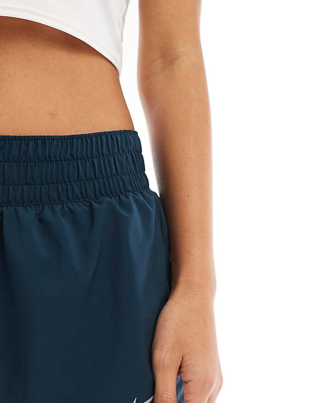 Asos Nike One Training Mid Rise 3 Inch Shorts In Navy