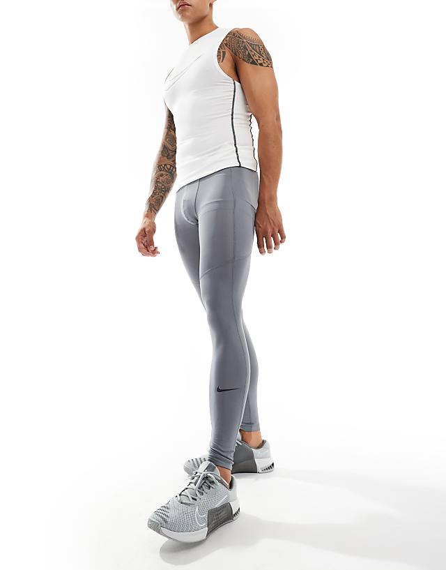 Asos Nike Pro Training Dri-FIT Compression Leggings In Dark Grey