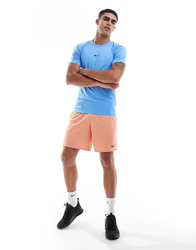 Asos Nike Pro Training Dri-FIT Muscle Fit T-shirt In Blue