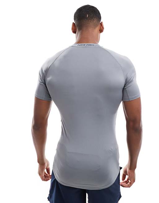 Asos Nike Pro Training Dri-FIT Muscle Fit T-shirt In Grey