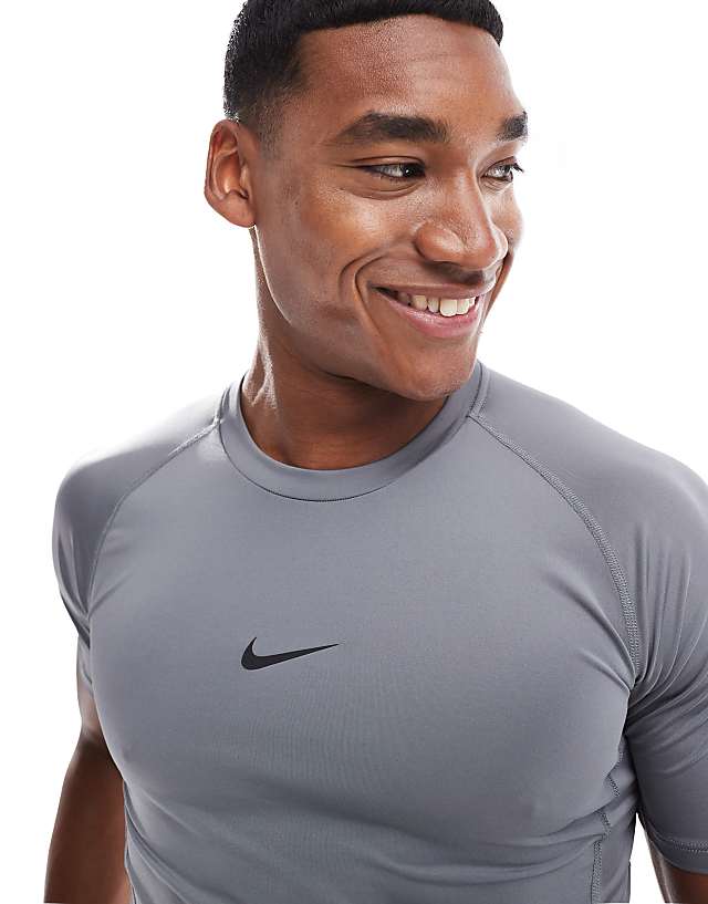 asos Nike Pro Training Dri-FIT muscle fit t-shirt in grey