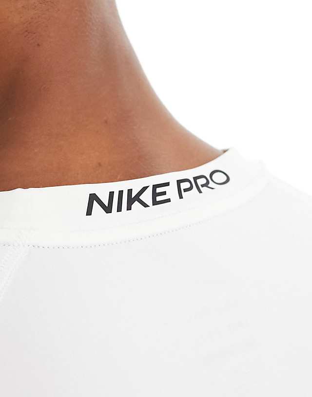 Asos Nike Pro Training Dri-FIT Muscle Fit T-shirt In White