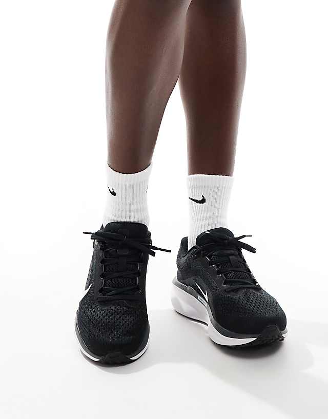 Asos Nike Running Air Winflo 11 Trainers In Black And White