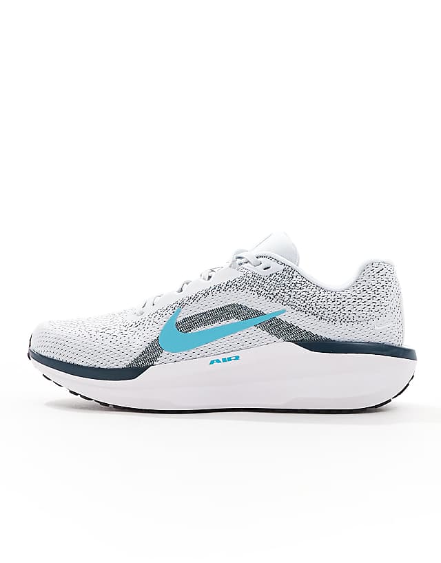 Asos Nike Running Air Winflo 11 Trainers In Grey And Blue