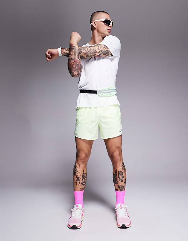 Asos Nike Running Air Winflo 11 Trainers In Pink And Lime