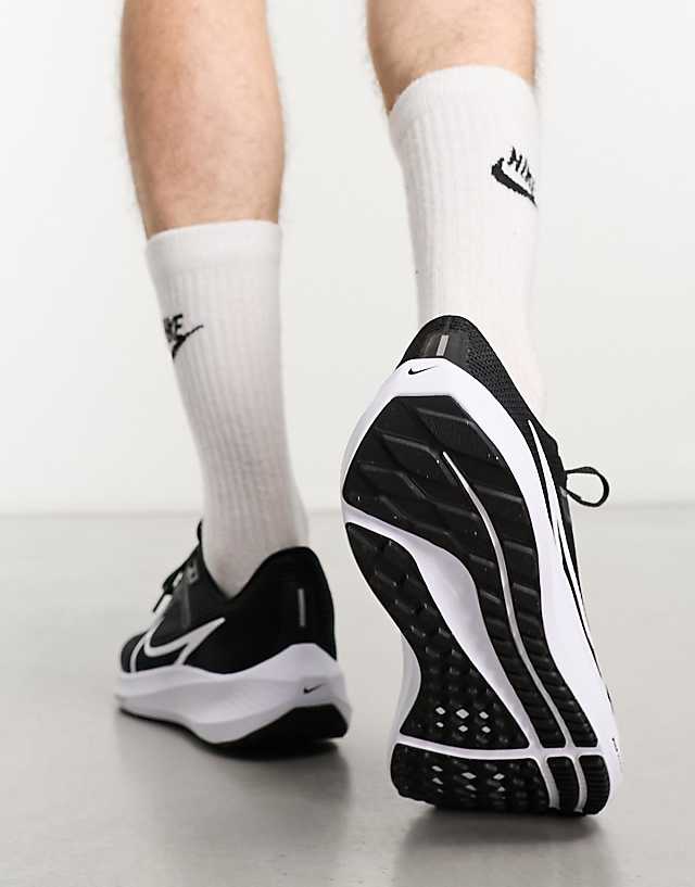 Asos Nike Running Air Zoom Pegasus 40 Trainers In Black And White