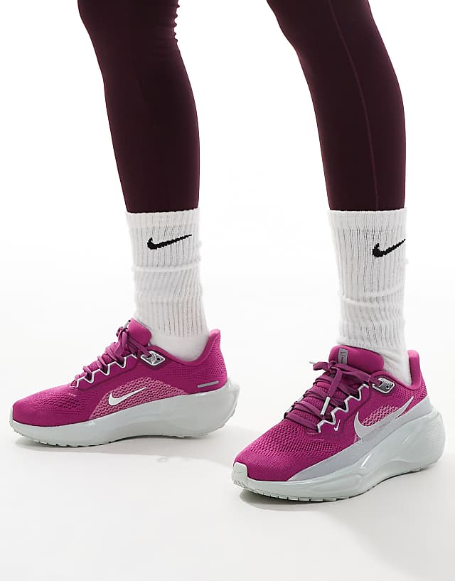 Asos Nike Running Air Zoom Pegasus 41 Premium Trainers In Purple And Silver